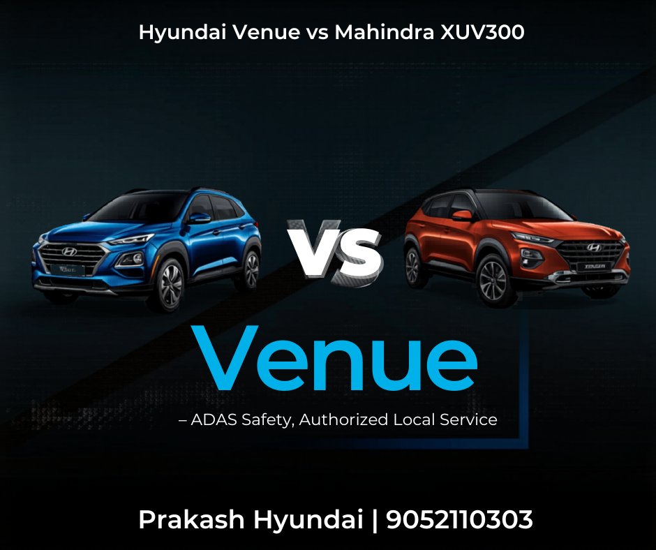 Hyundai Venue vs Mahindra XUV300 Nizamabad 2026 — SUV War